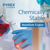 PYREX Griffin Borosilicate Glass Beaker - Low Form Graduated Measuring Beaker with Spout – Premium Scientific Glassware for Laboratories, Classrooms or Home Use - PYREX Chemistry Glassware, 2L, 2/Pk