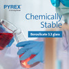 PYREX Griffin Borosilicate Glass Beaker- Low Form Graduated Measuring Beaker with Spout?? Premium Scientific Glassware for Laboratories, Classrooms or Home Use - PYREX Chemistry Glassware, 50 mL, 12/Pk