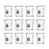 PYREX Griffin Borosilicate Glass Beaker- Low Form Graduated Measuring Beaker with Spout?? Premium Scientific Glassware for Laboratories, Classrooms or Home Use - PYREX Chemistry Glassware, 50 mL, 12/Pk