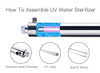 HQUA-OWS-6 Ultraviolet Water Purifier Sterilizer Filter for Kitchen Water Purification,6GPM 110V 25W Model HQUA-UV-6GPM + 1 Extra UV Tube