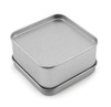 Cornucopia Square Silver Metal Tins w/View Window (12-Pack); Empty 1/2 Cup / 4-Ounce Capacity Clear Top Metal Boxes Great for Candles, Candies, Gifts, Balms & Treasures