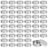 Moretoes 60 Pack 2 Oz Metal Round Tins Aluminum Tin Cans Containers with Screw Lid for Lotion Bars, Balms, Salve, Spices or Beard Balm