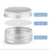 48 Pcs 1 oz Tins Silver Aluminum Tins Cans Screw Top Round Steel tins Cans with Screw Lid Screw Lid Containers