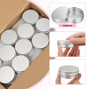 64 Pieces Screw Top Round Tin Cans Aluminum Tin Jar with Screw Lid, Lip Balm Tin Containers Bottle Empty Travel Cosmetic Sample Tin Cans Container for DIY(Silver,2 oz)