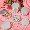 64 Pieces Screw Top Round Tin Cans Aluminum Tin Jar with Screw Lid, Lip Balm Tin Containers Bottle Empty Travel Cosmetic Sample Tin Cans Container for DIY(Silver,2 oz)