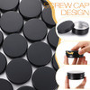 64 Pieces Screw Top Round Tin Cans Aluminum Tin Jar with Screw Lid, Lip Balm Tin Containers Bottle Empty Travel Cosmetic Sample Tin Cans Container for DIY (2 oz, Matte Black)