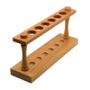 Wooden Test Tube Rack - Accommodates 6 Tubes, up to 22mm - 9.75" Wide - Premium Polished Wood Construction - Eisco Labs