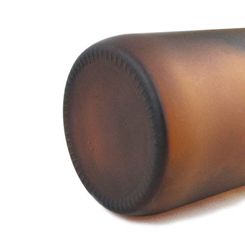 Frosted Glass Amber Spray Bottles Reusable, Durable Glass, UV