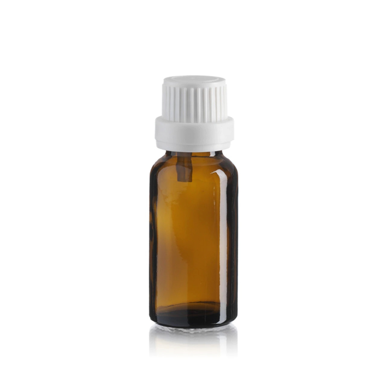 20 ml AMBER Euro Dropper Bottles with Black Cap and Inserts