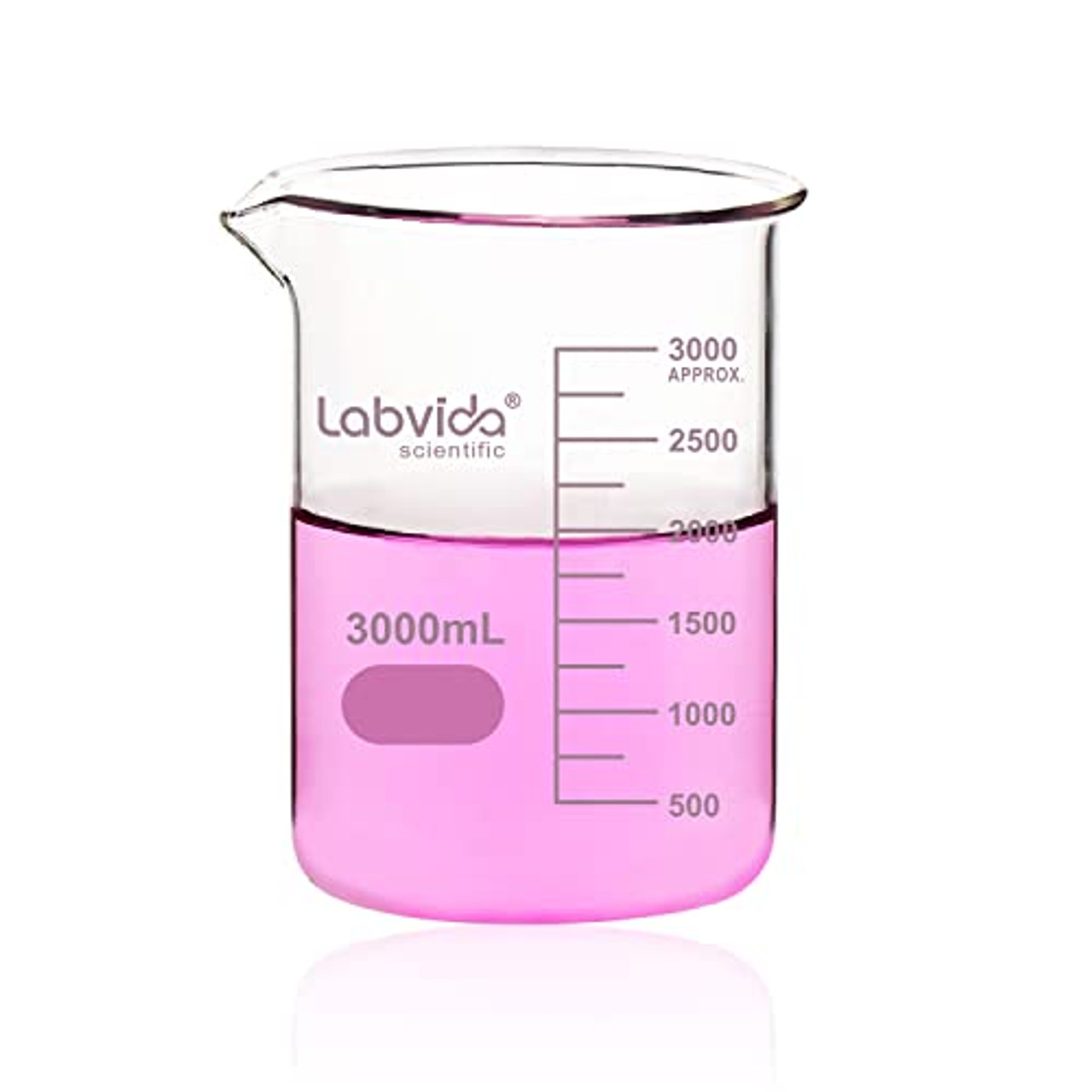 Labvida 3 Size Low Form Glass Beaker Set 50ml 100ml 250ml 33 Borosilicate With Printed 7381