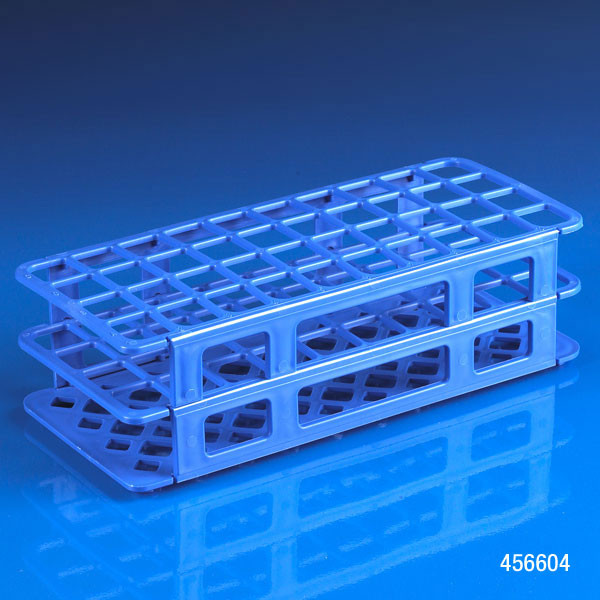 Snap-N-Rack Tube Rack for 20mm and 21mm Tubes, 40-Place, PP, Blue