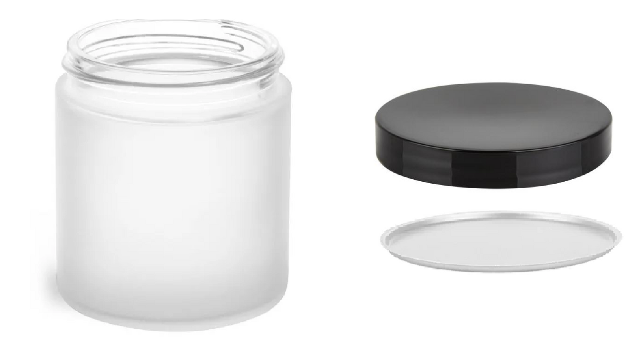 197-Ounce Plastic Jars with Lid (2 Count) - Wide Mouth Hexagon