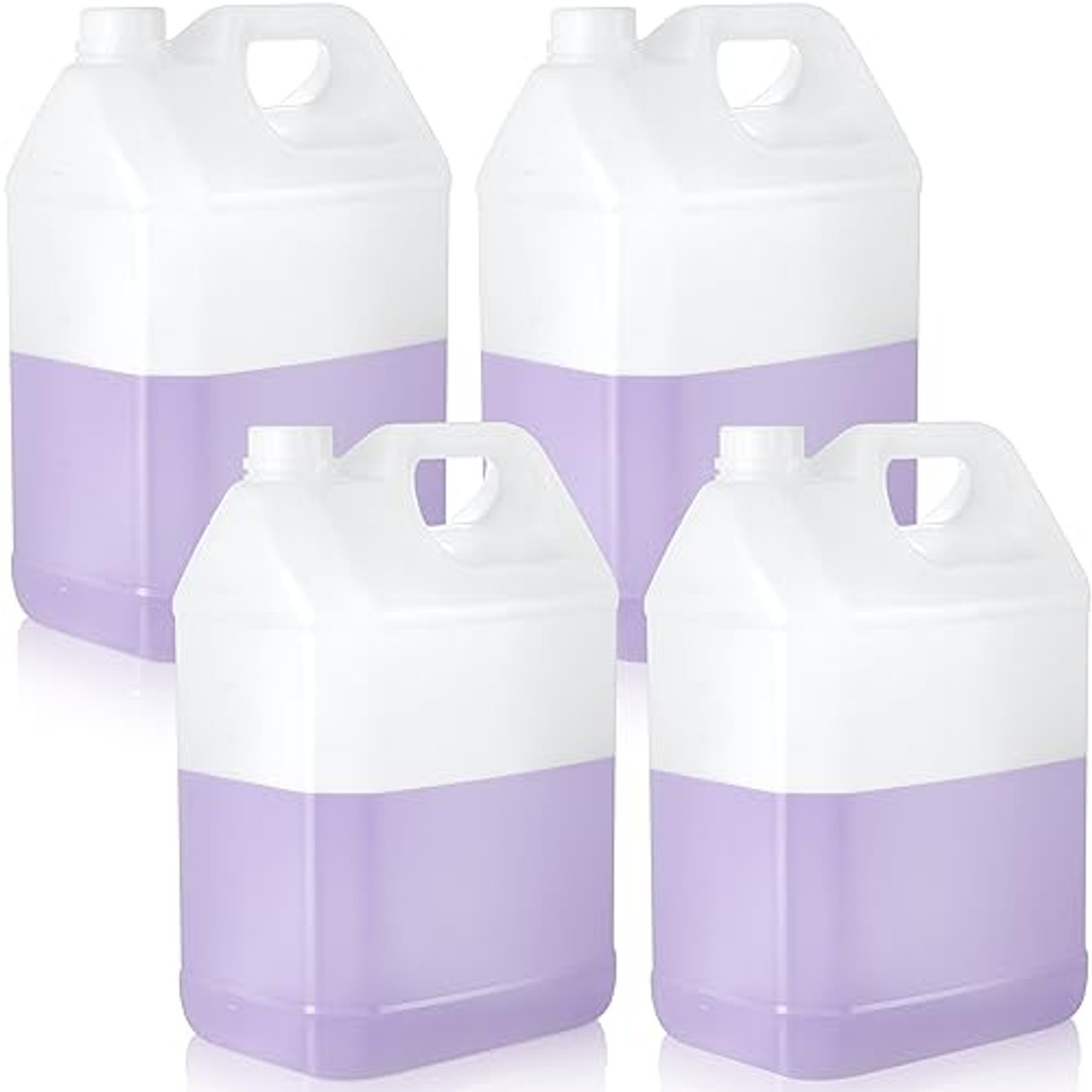 Zhehao 4 Pack Plastic Jug with Lids 2.5 Gallon White Storage