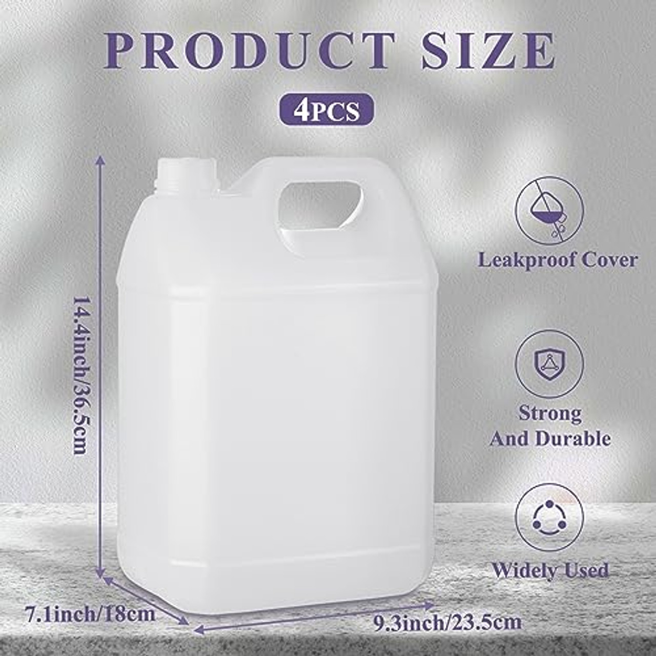 1 Gallon (128 oz.) Translucent HDPE Jug with Handle