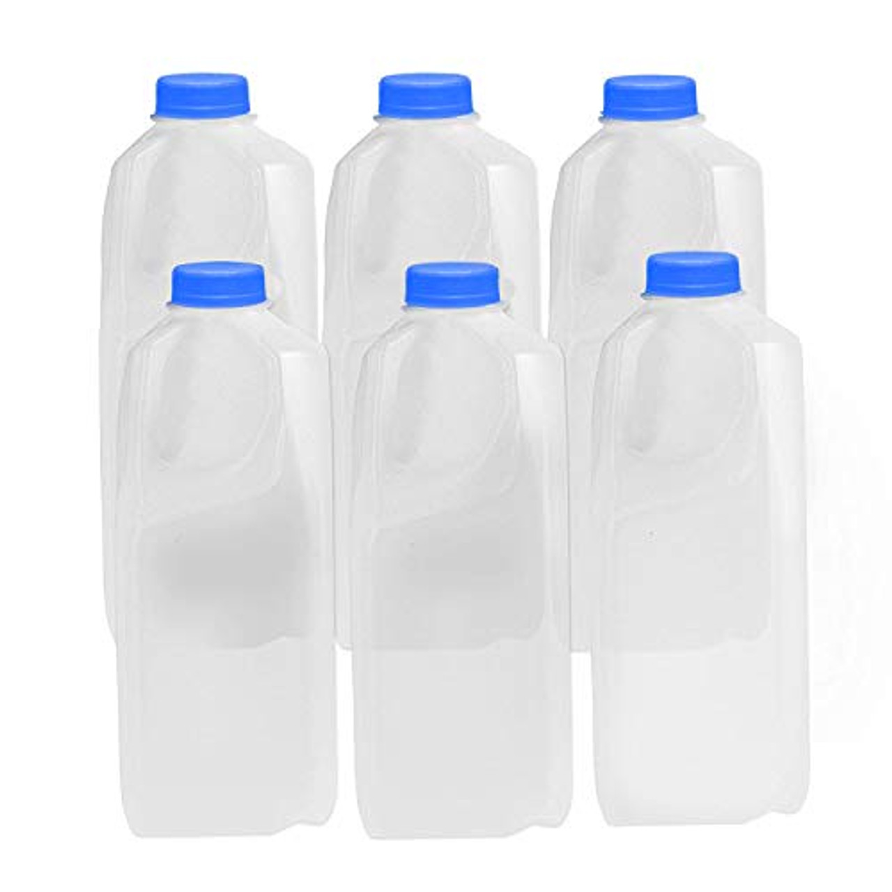 1 Gallon Plastic Jug with Lid for Water, Milk, Juice or Liquids, 2