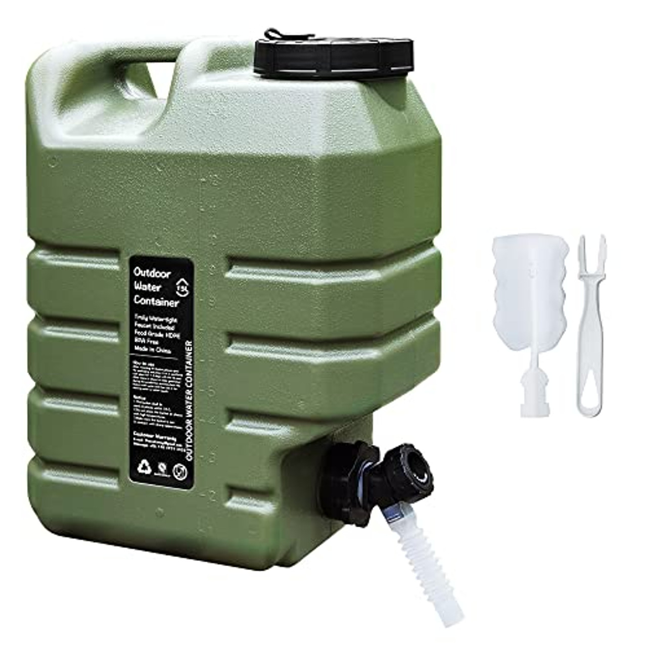 3.9 Gallon Water Jug BPA Free Camping Water Container with Spigot