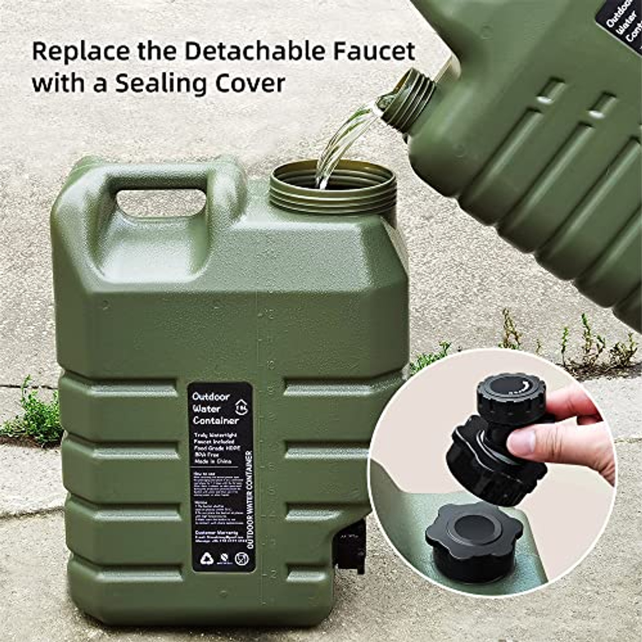 WaterStorageCube BPA-Free Collapsible Water Container 5.3 Gallon with – US  Survival Kits