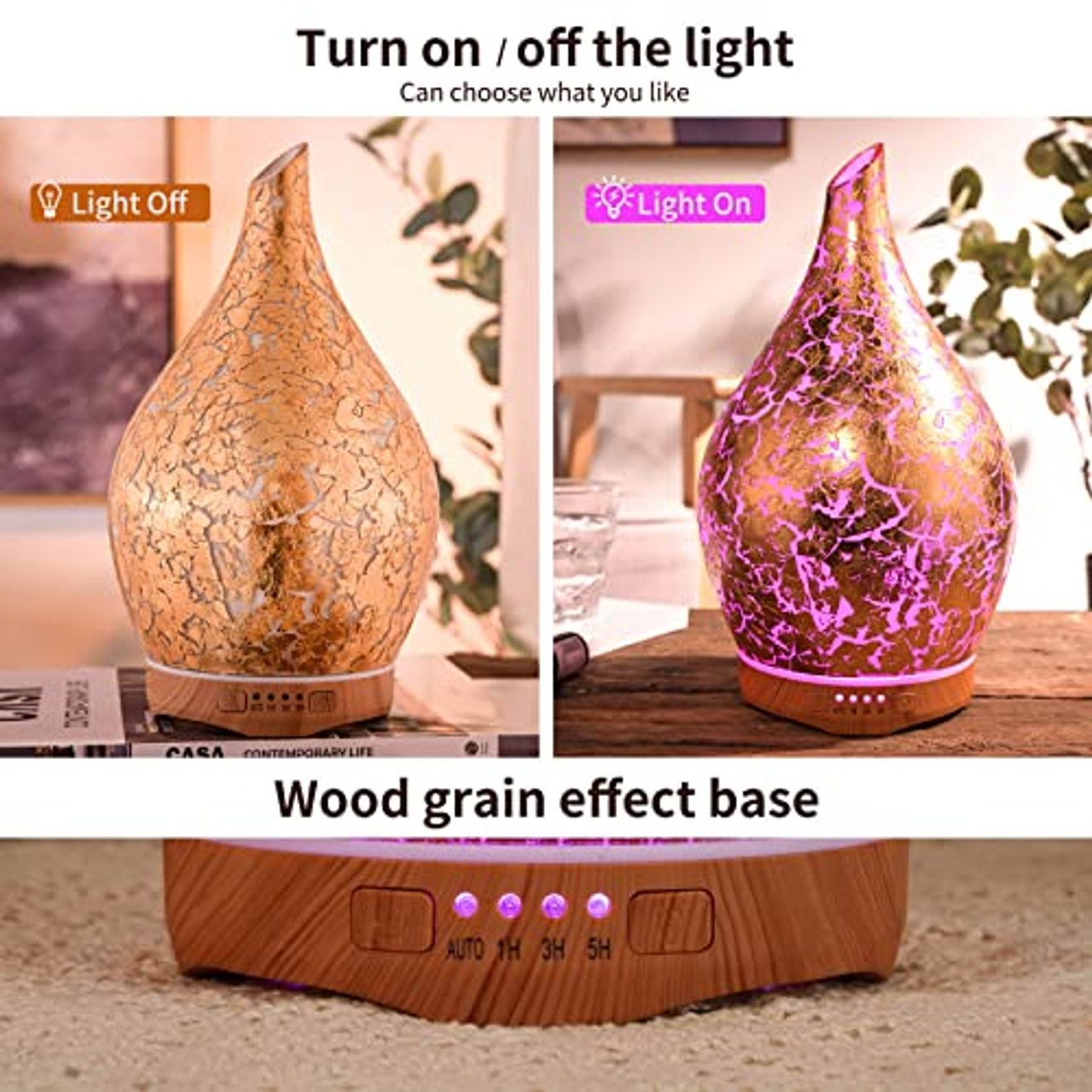 Ultrasonic Essential Oil Diffuser Colour Changing LED Scented Aromatherapy  Oils