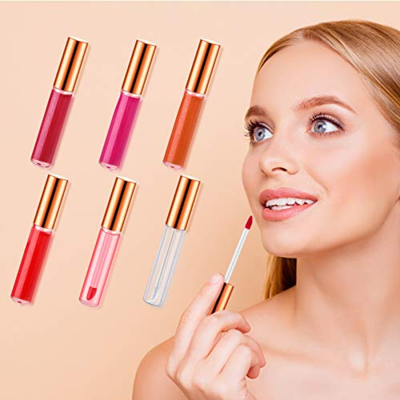 Round Square Transparent Empty Lipstick Tube Lip Balm Tube