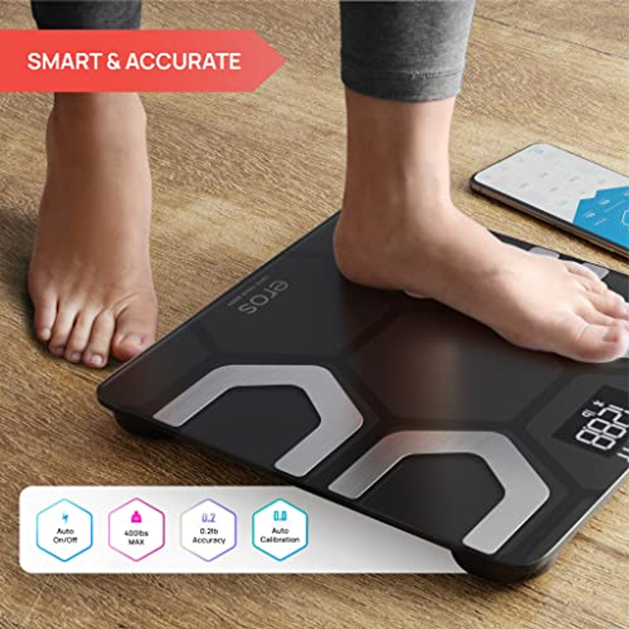 Smart Bluetooth Body Fat Scale, HYLOGY Wireless Digital Bathroom