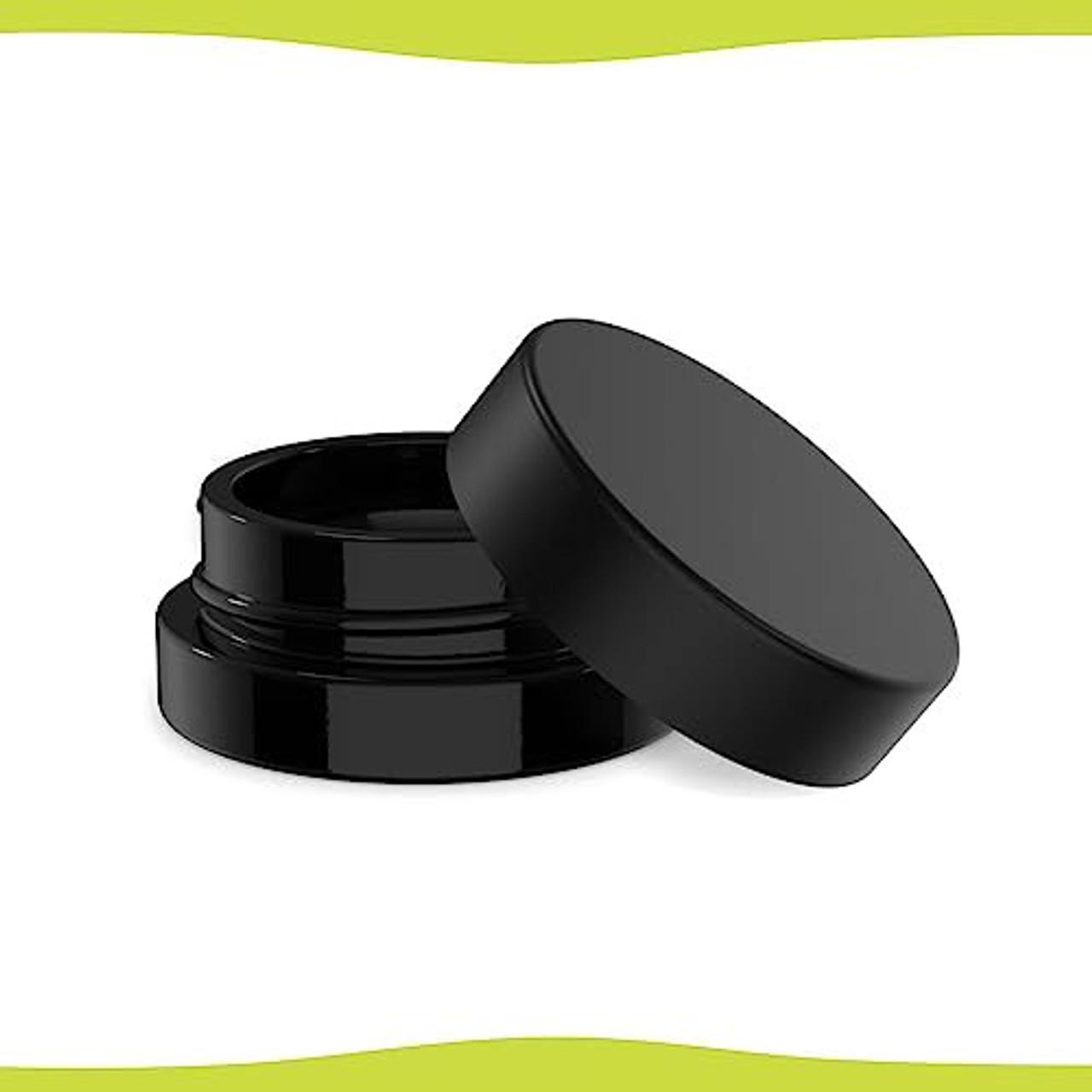 5ml Child Resistant Glass Jar with Black Lids - Oil Slick