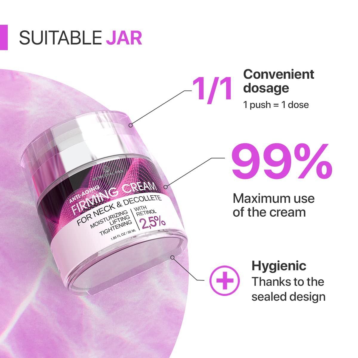 REMEDIAL PAX Instant Hеmp Cream for Face with Neck Firming Cream