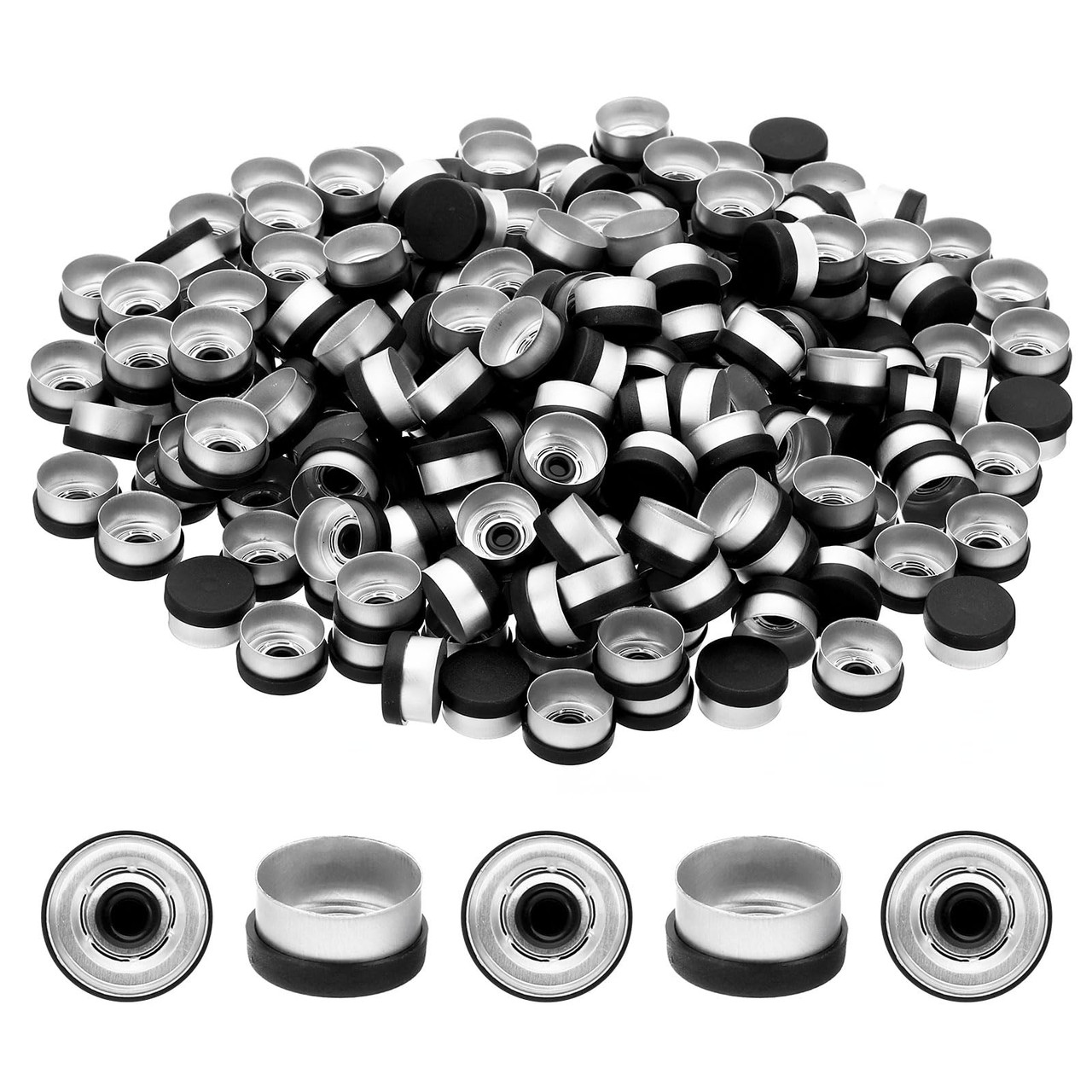 Produktbild von 100x Flip Off Verschlüsse 13mm – Alu-Kunststoff, Blau, Für Glasflaschen