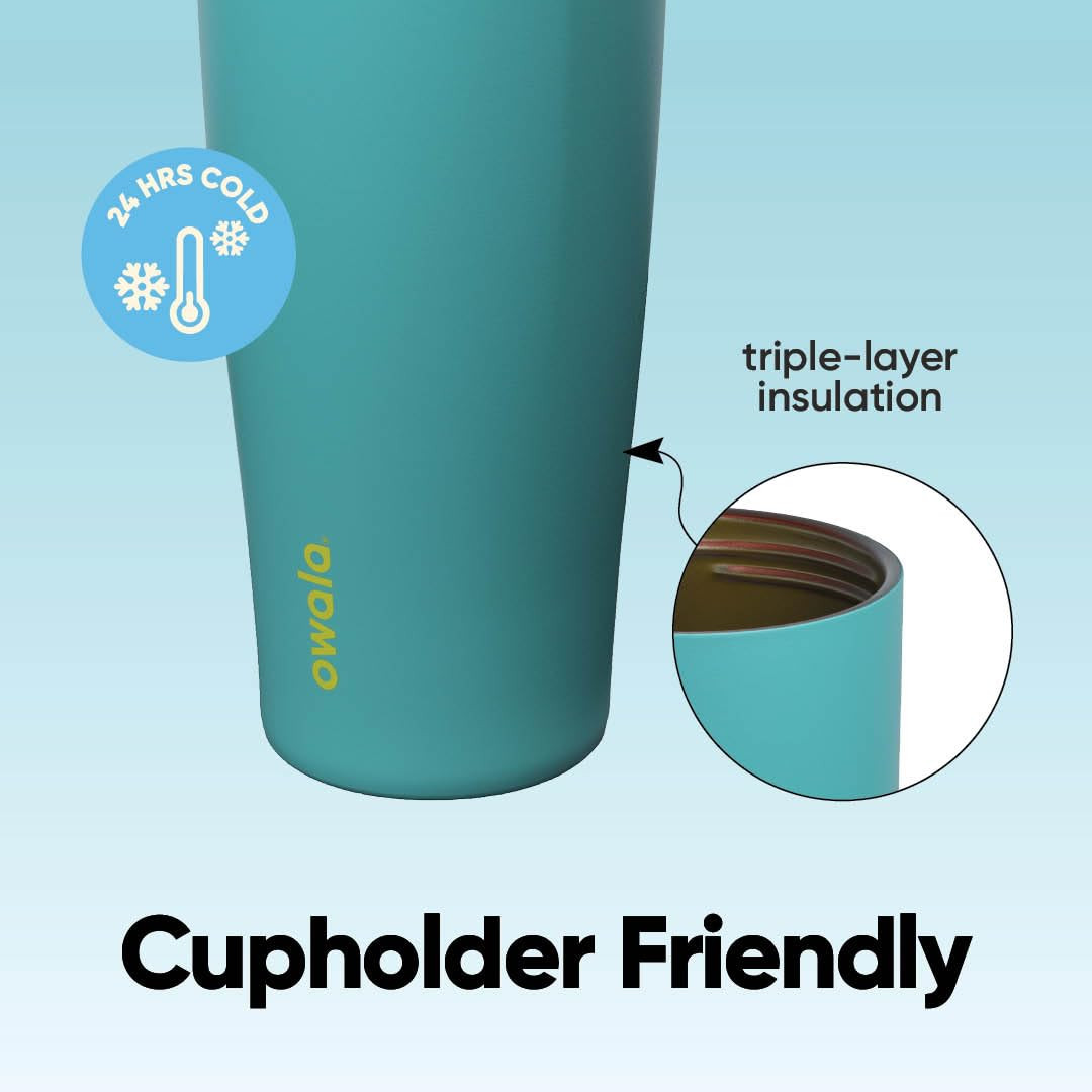 Owala FreeSip Sway Insulated Stainless Steel Water Bottle with Two