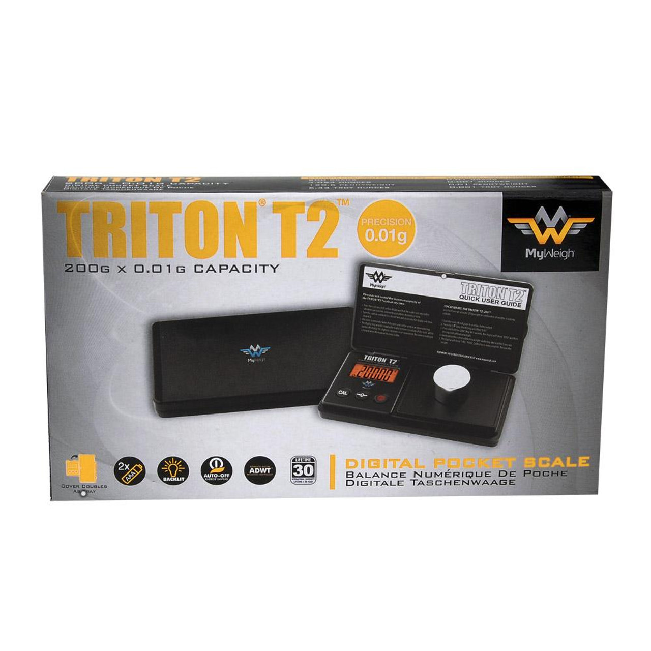 Rechargeable Scale 500g x 0.01g Capacity Triton T3R by MyWeigh