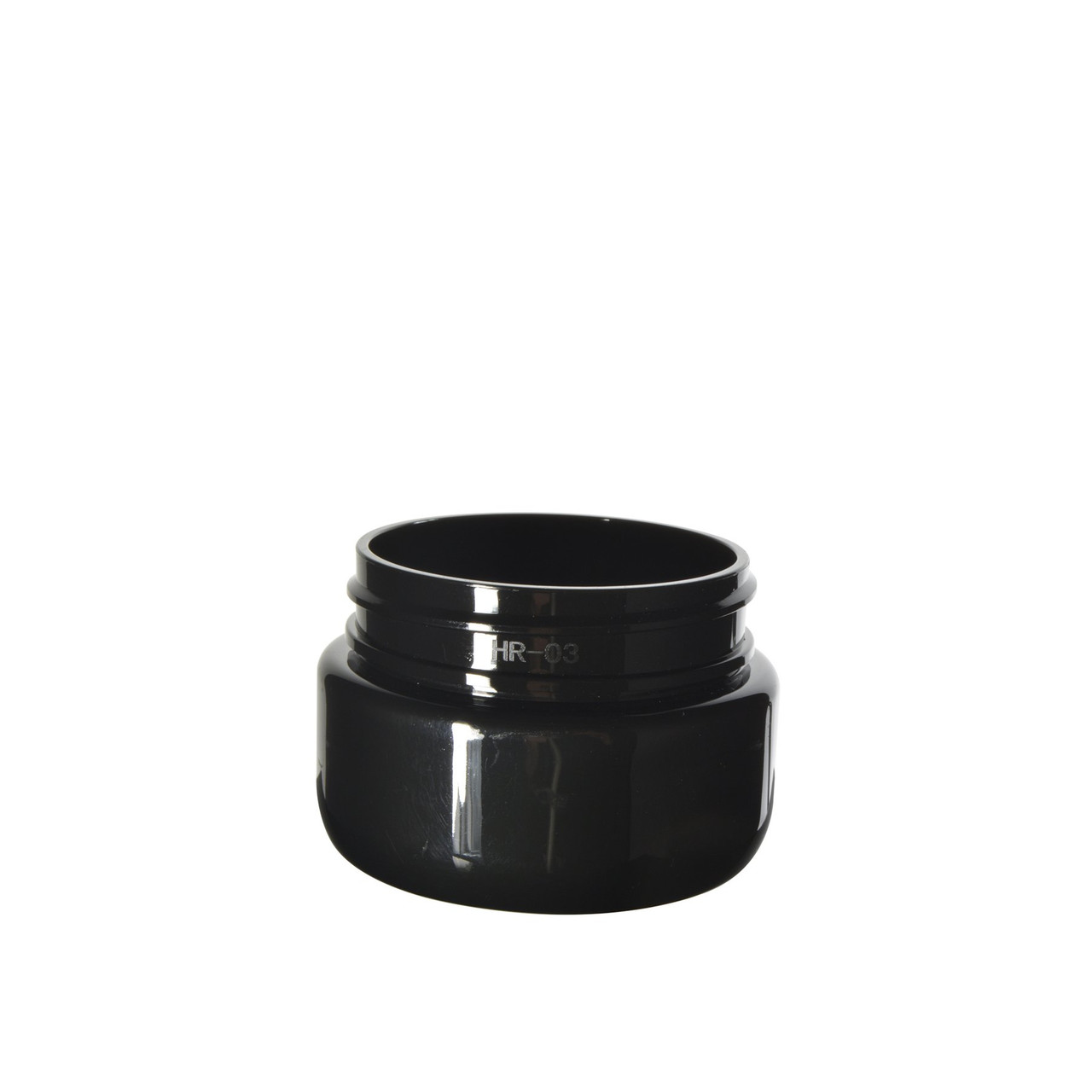 Black Glass Jar With Black Child Resistant Caps 2oz