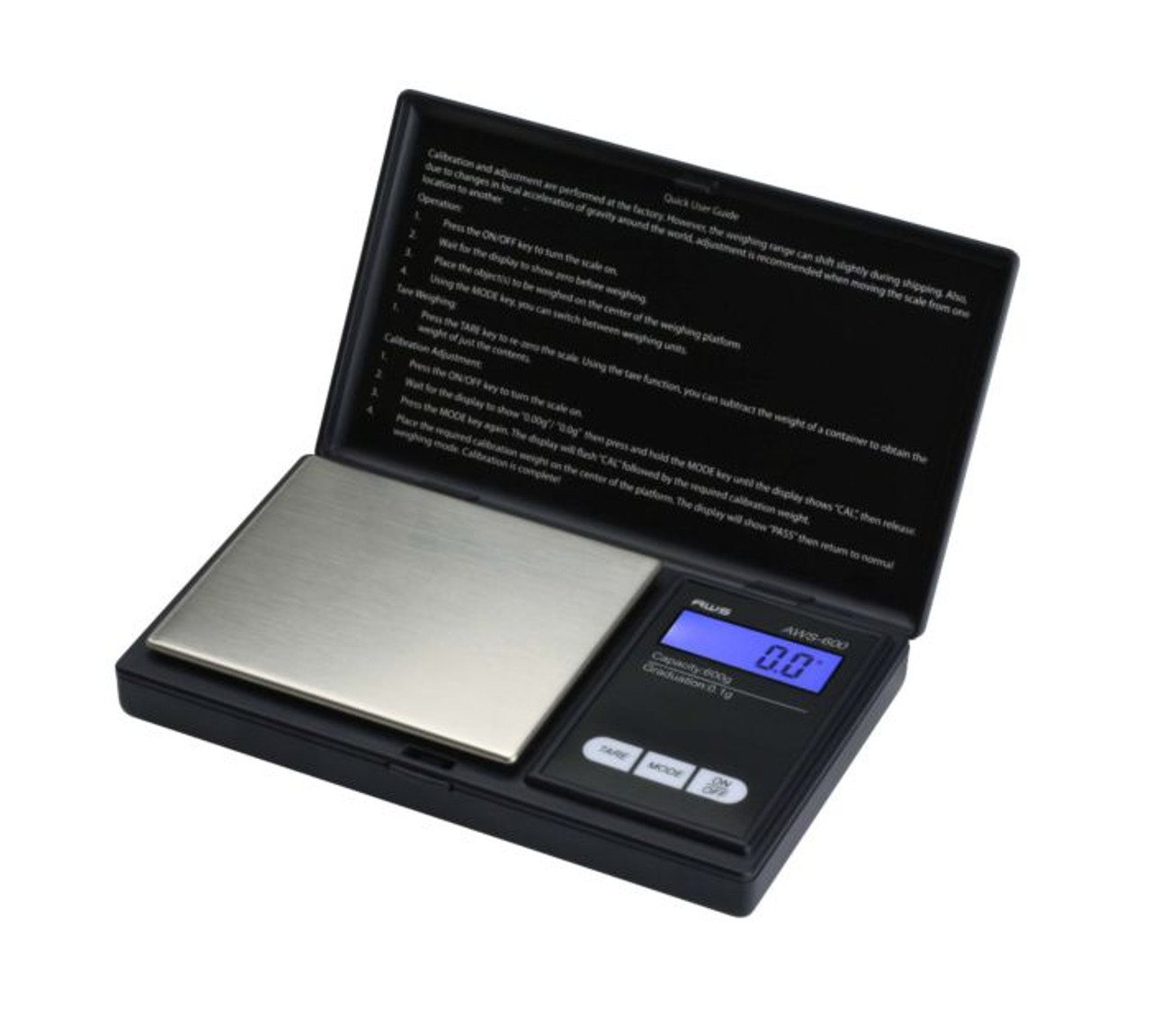 American Weigh Scales ES Series Digital Pocket Weight Scale, 600g x 0.1g (ES-600-BLK)