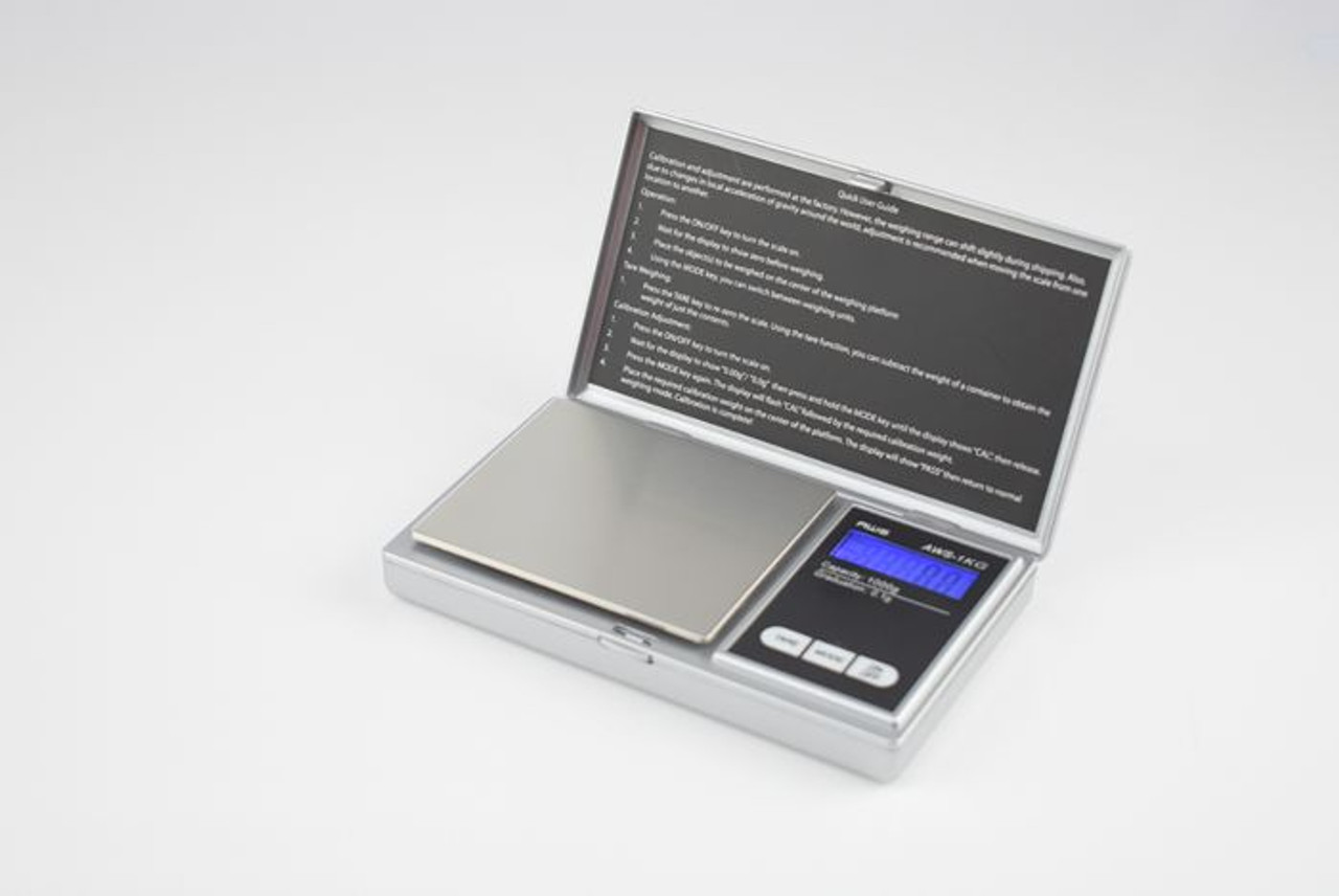 American Weigh Scales CHROME-1KG 1000 x 0.1g Digital Pocket Scale - Chrome