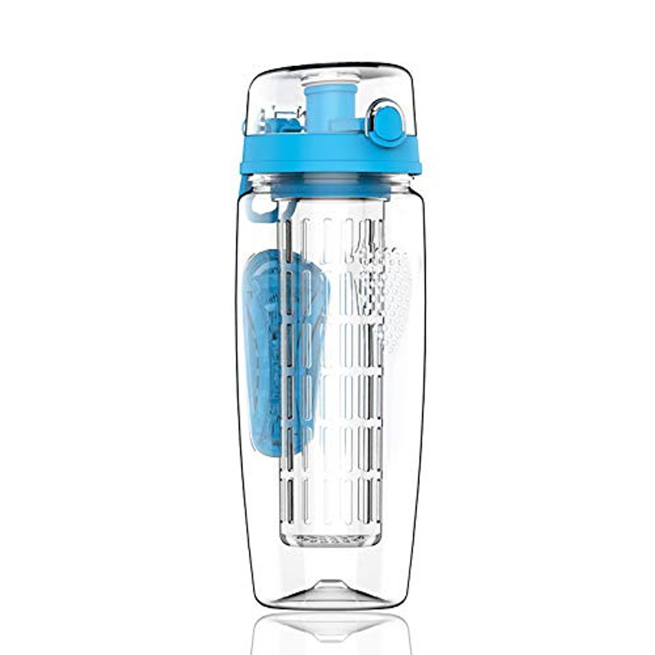 Fruit Infuser Water Bottle 32 oz: Flavored Water & Tea Infusion for  Hydration, Protein Shake Sports Container - Blue