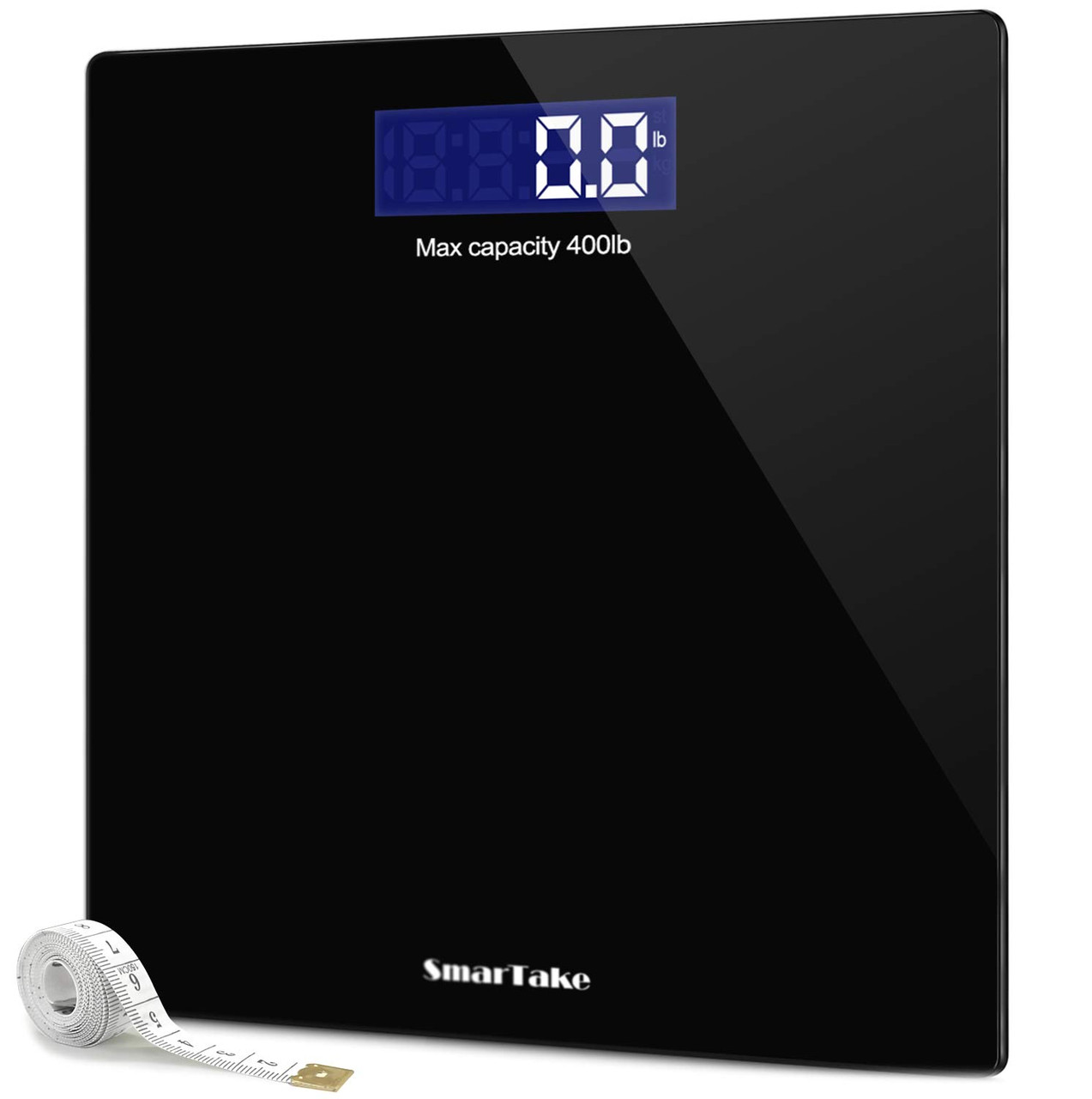 Digital Glass Weight Comparison Bathroom Scale Color LCD Display