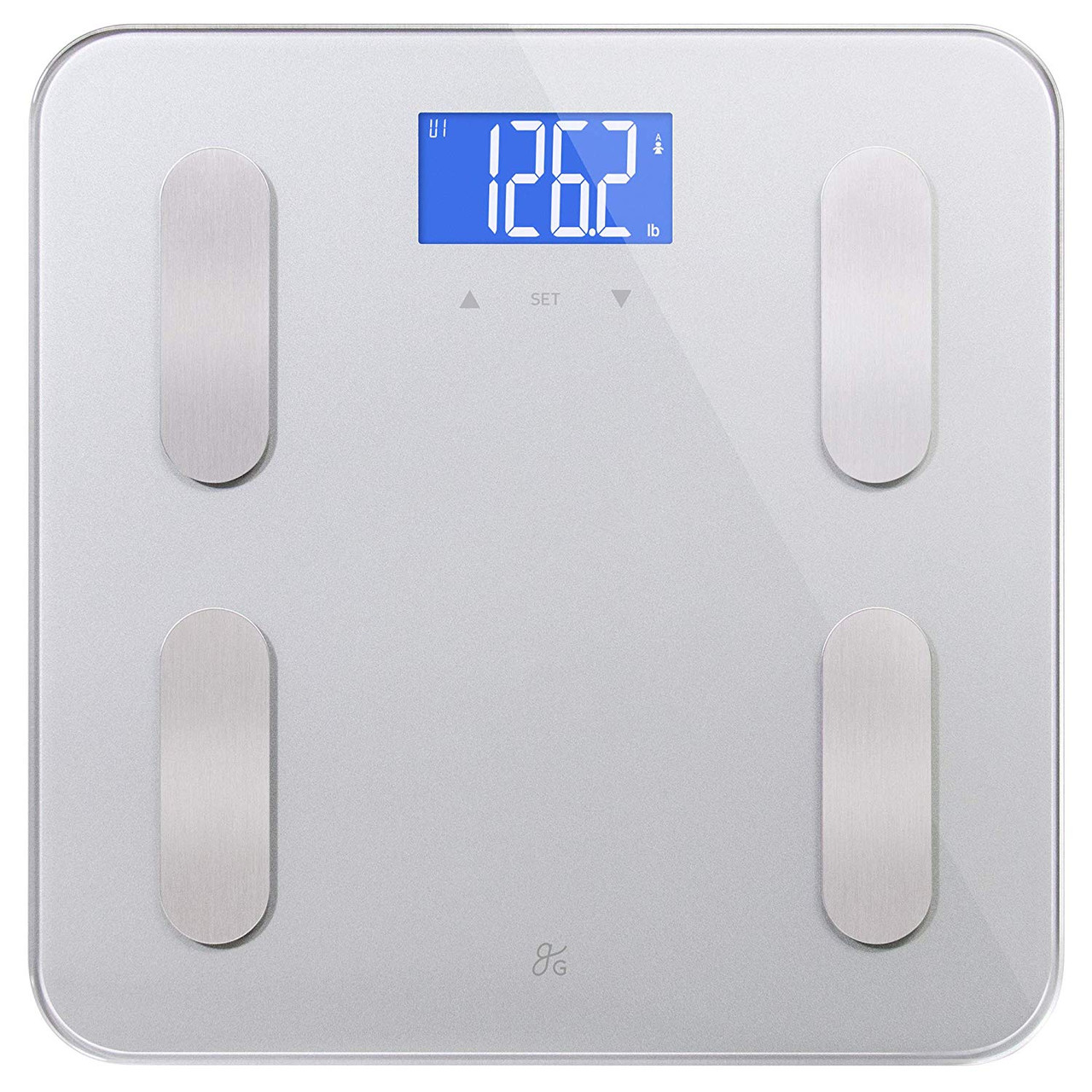 GreaterGoods Smart Scale, Bluetooth Connected Body Weight Bathroom Scale,  BMI, Body Fat, Muscle Mass, Water Weight