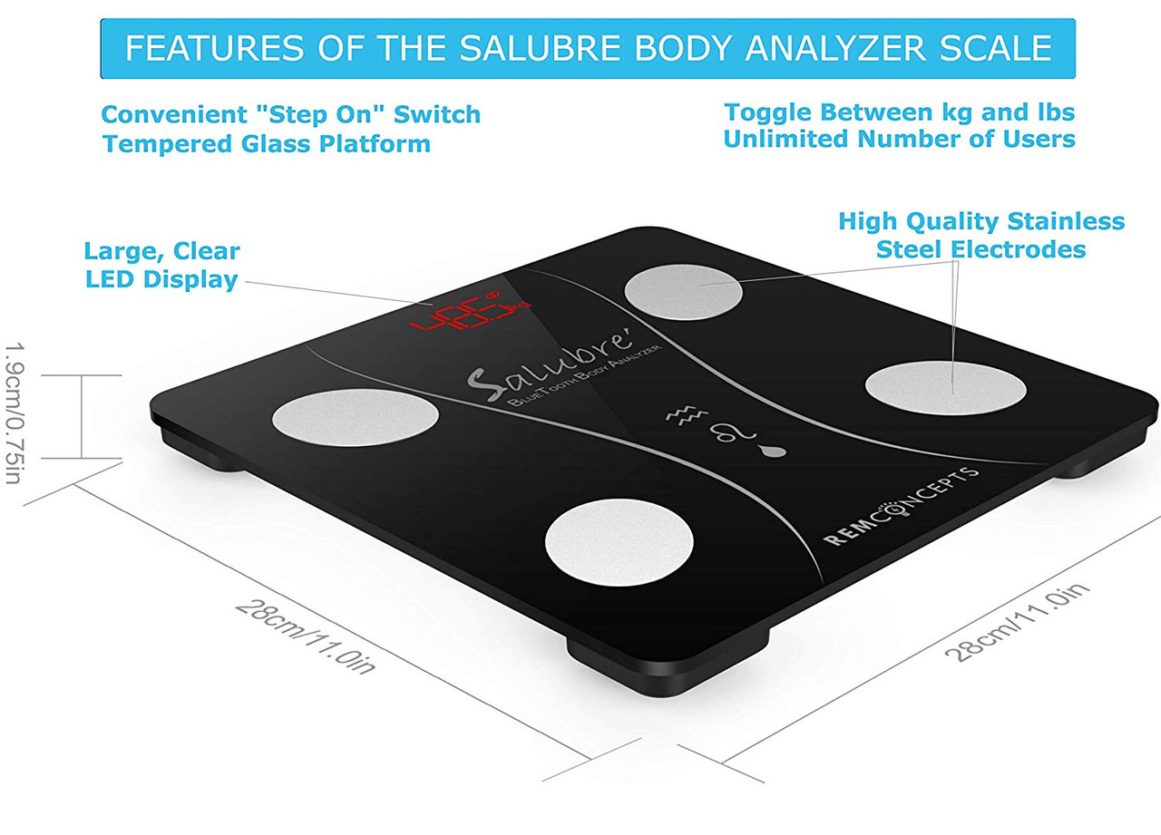 Body Fat Scale/Body Analyzer Scale/Body Composition Scale - Supports Fitness  and Weight Loss with Fitness