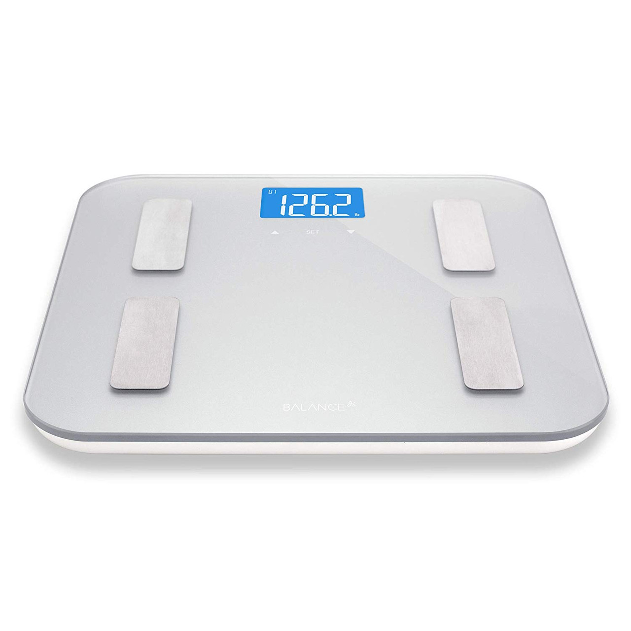  Body Fat Scale by Greater Goods, Accurate Digital Weight &  Health Metrics, Body Composition & Weight Measurements, Glass Top, with  Large Backlit Display (Silver) : Health & Household