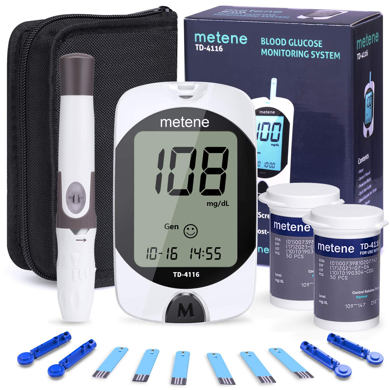 CareSens N Plus Bluetooth Blood Diabetes Monitoring Kit (Auto Coding) - 1 Glucose  Meter with 100 Glucose