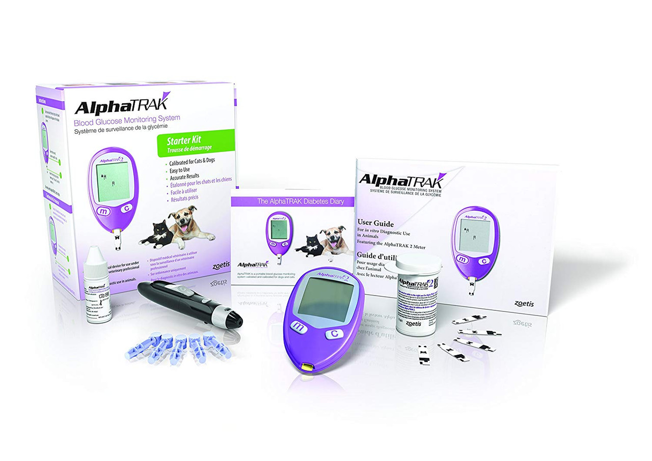 alphatrak 2 veterinary blood glucose monitoring meter kit