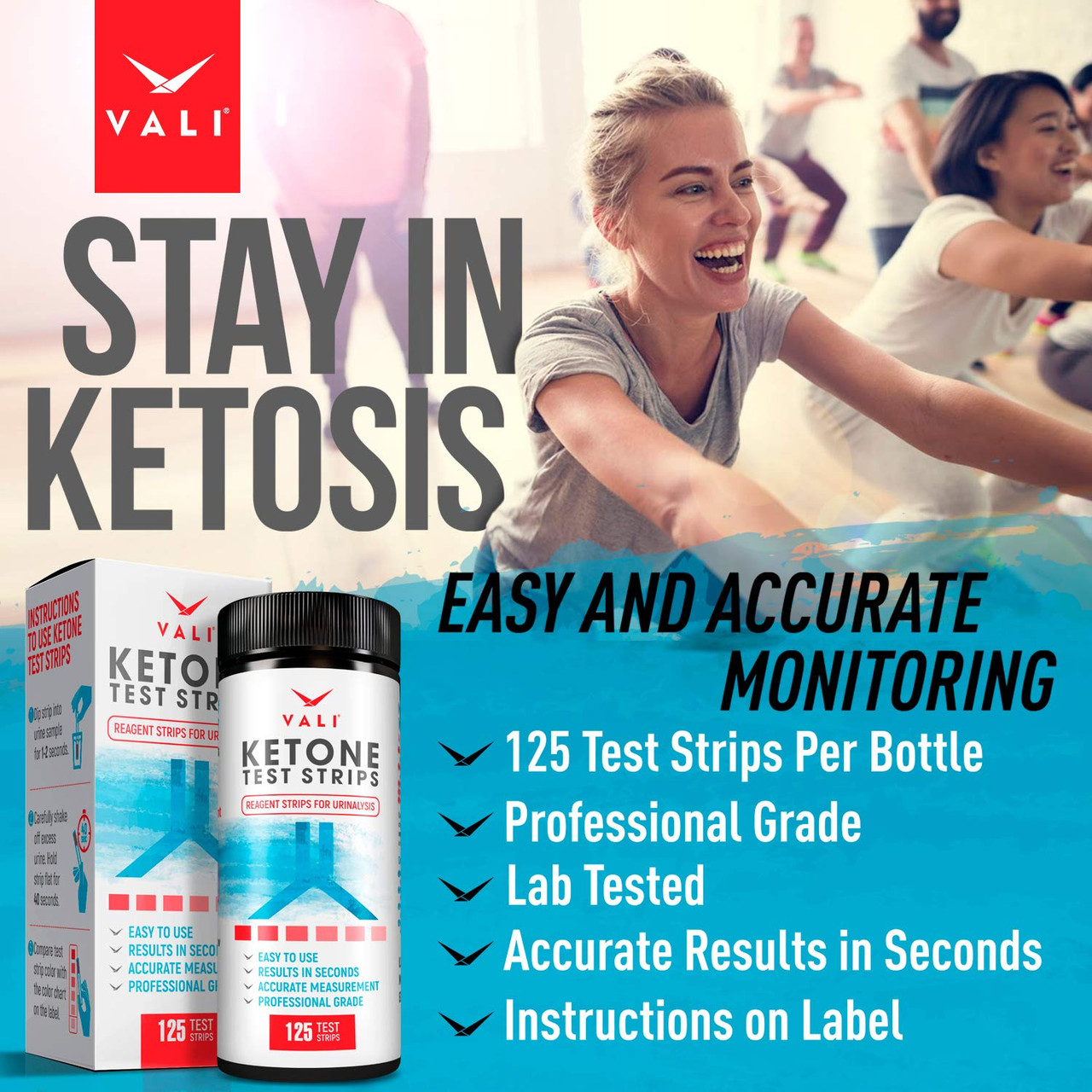 Perfect Keto Ketone Testing Strips: Test Ketosis Levels on Low Carb  Ketogenic Diet, 100 Urinalysis Tester