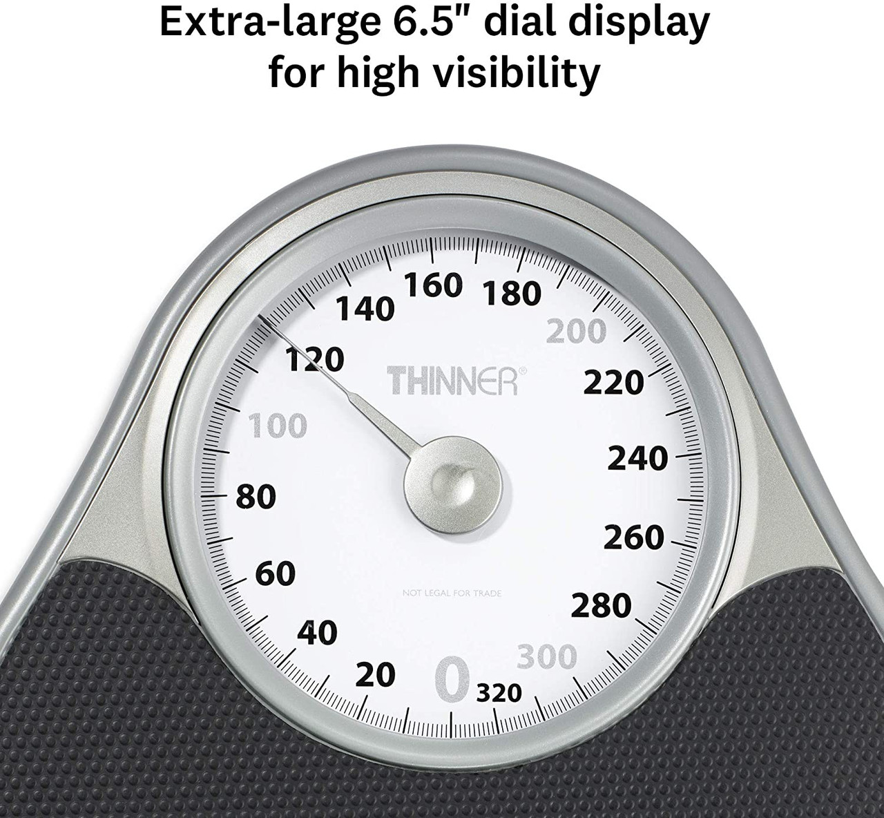 Thinner ExtraLarge Dial Analog Precision Bathroom Scale, Analog Bath