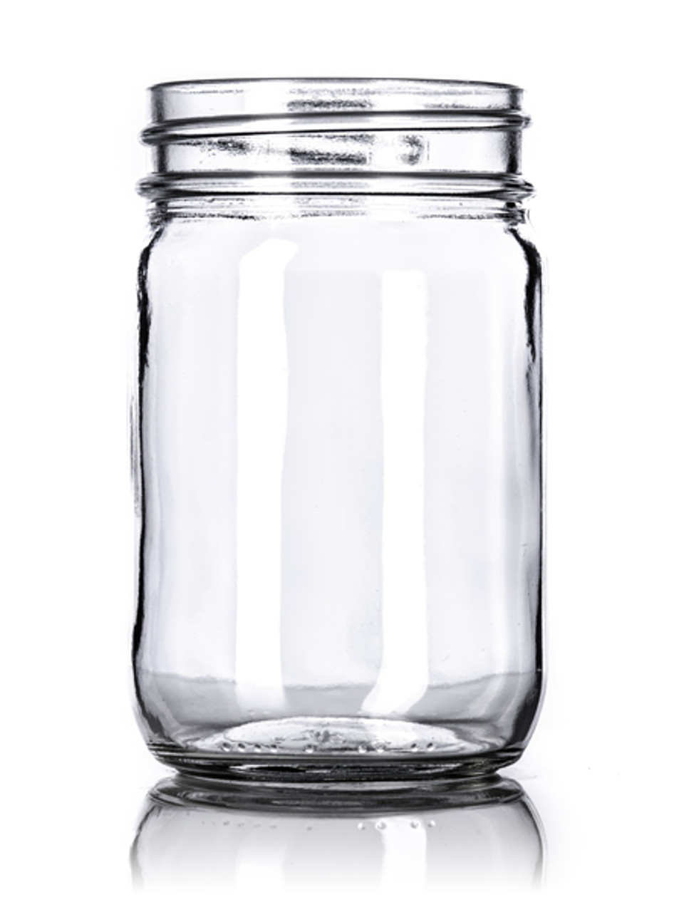 16oz Glass Square Mason Jar - 70/450 Finish