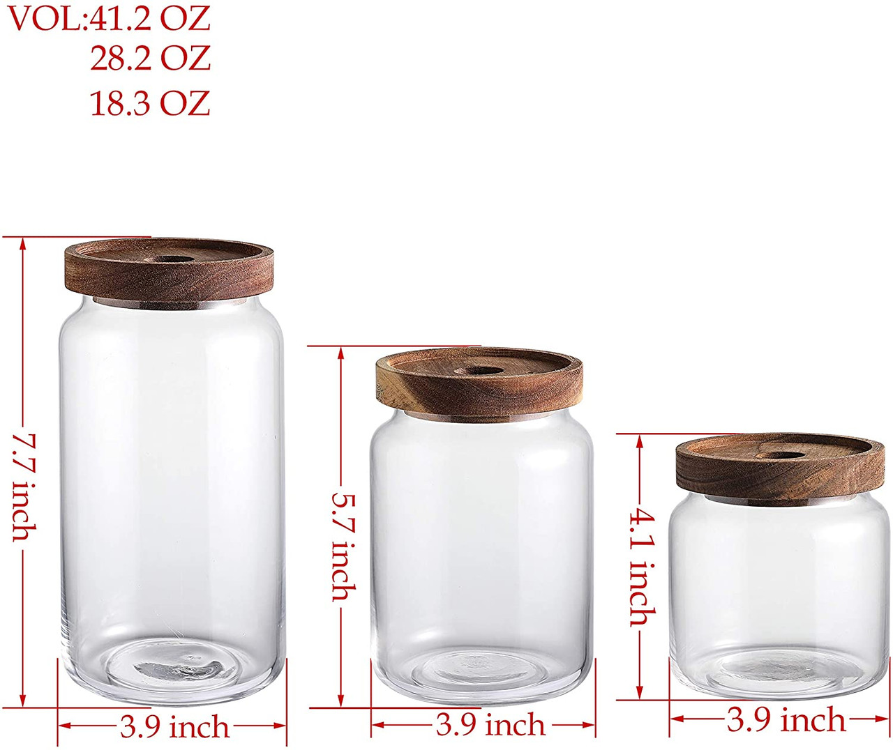 BULK 4x 750ml Glass Jars Screw Lid Preserving Kitchen Storage Tea Coffee  Honey