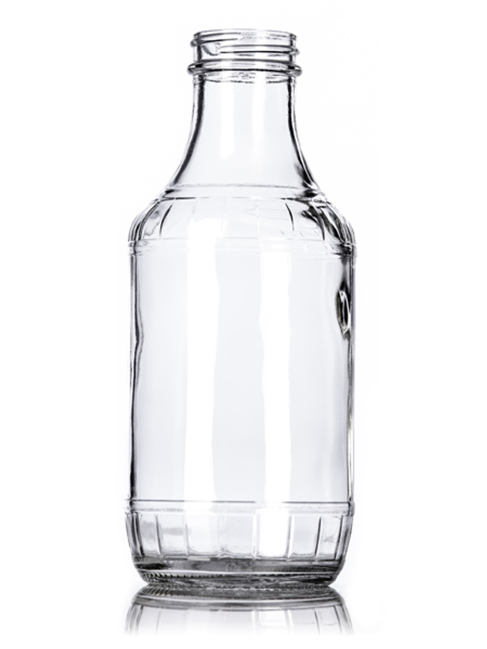 Clear Glass Ring Neck Dressing & Sauce Bottles