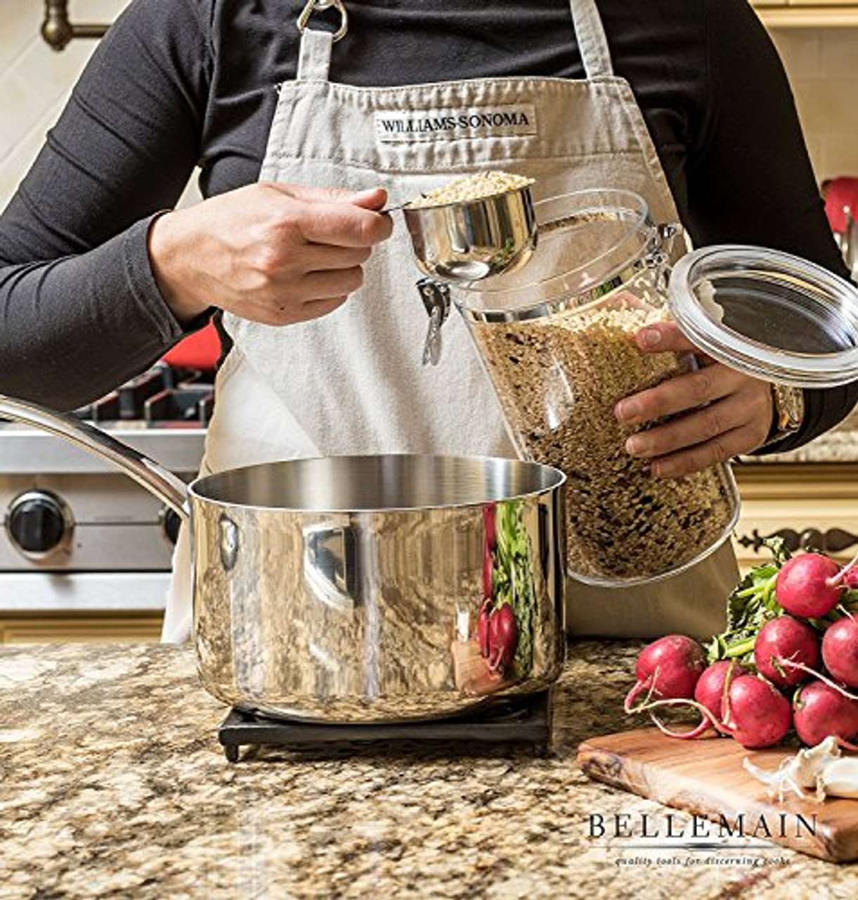 ENLOY 4-Piece Stainless Steel Airtight Food Storage Canister Set