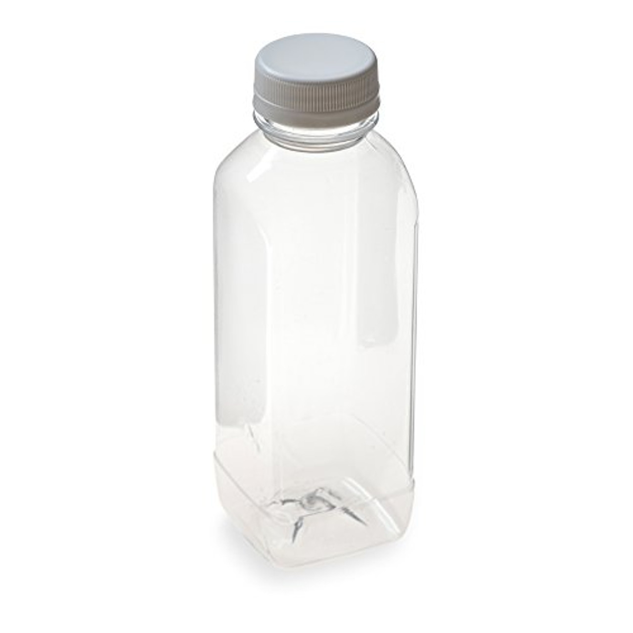 Stock Your Home 12 oz Glass Juice Bottles with Caps (4 Pack) - Reusable Glass Bottles with 8 Tamper Proof Snap-On Caps - Food Gr