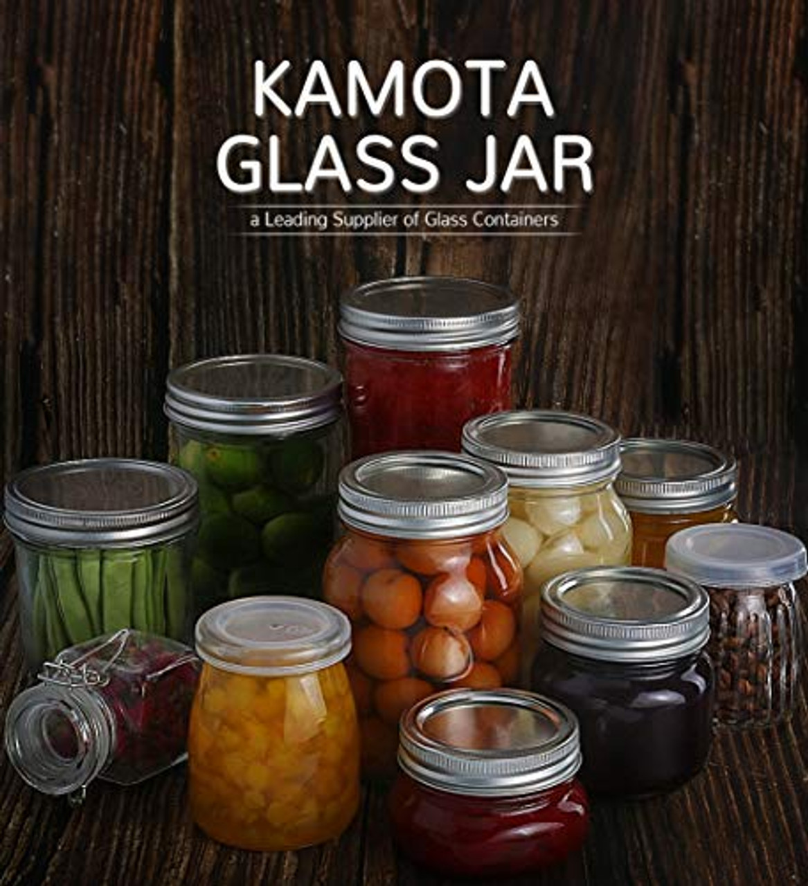 KAMOTA Mason Jars 16 oz with Regular Lids and Bands, Ideal for Jam, Honey, Wedding Favors, Shower Favors, Baby Foods, DIY Magn