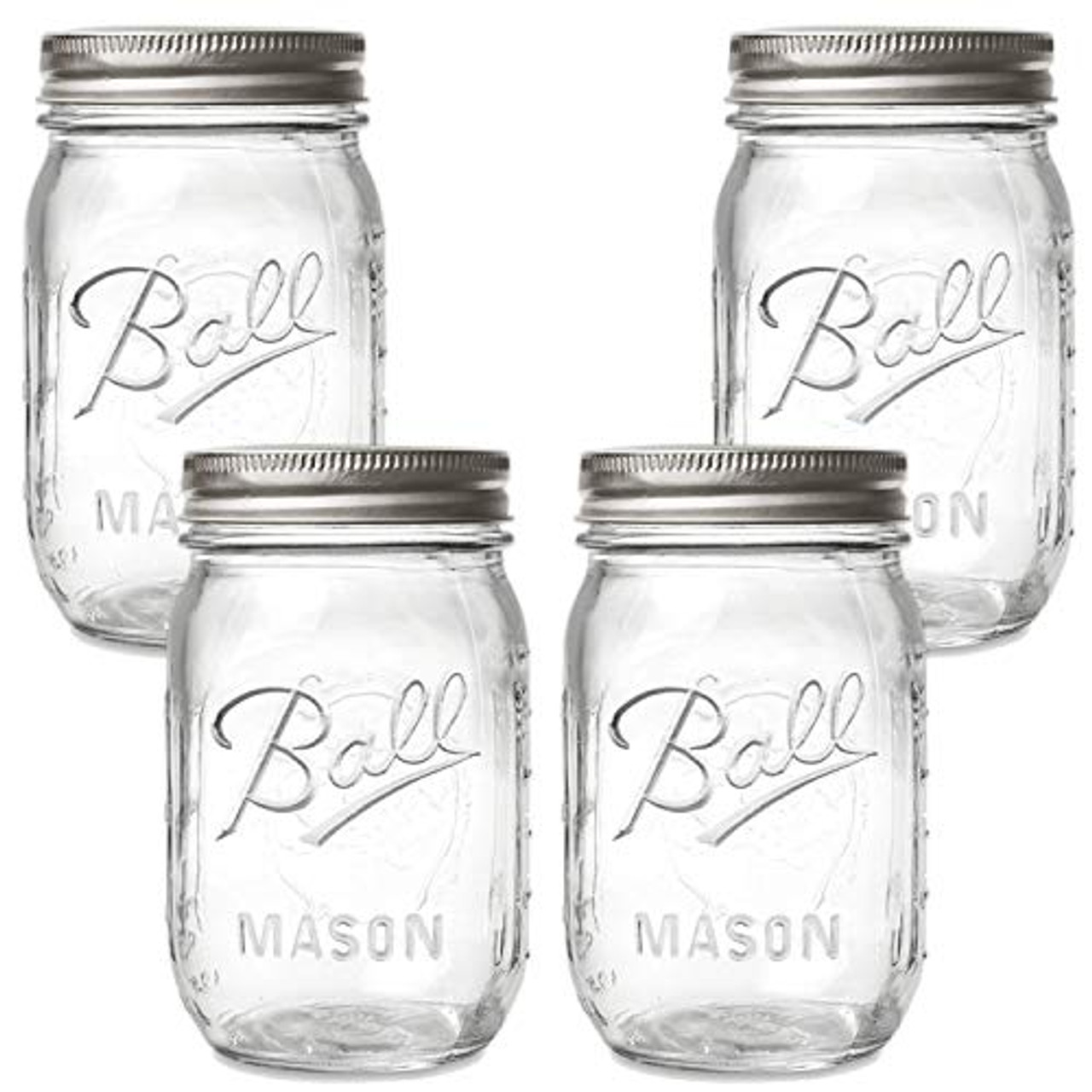 Ball Regular Mouth Mason Jars 32 oz 4 Pack With mason jar lids and