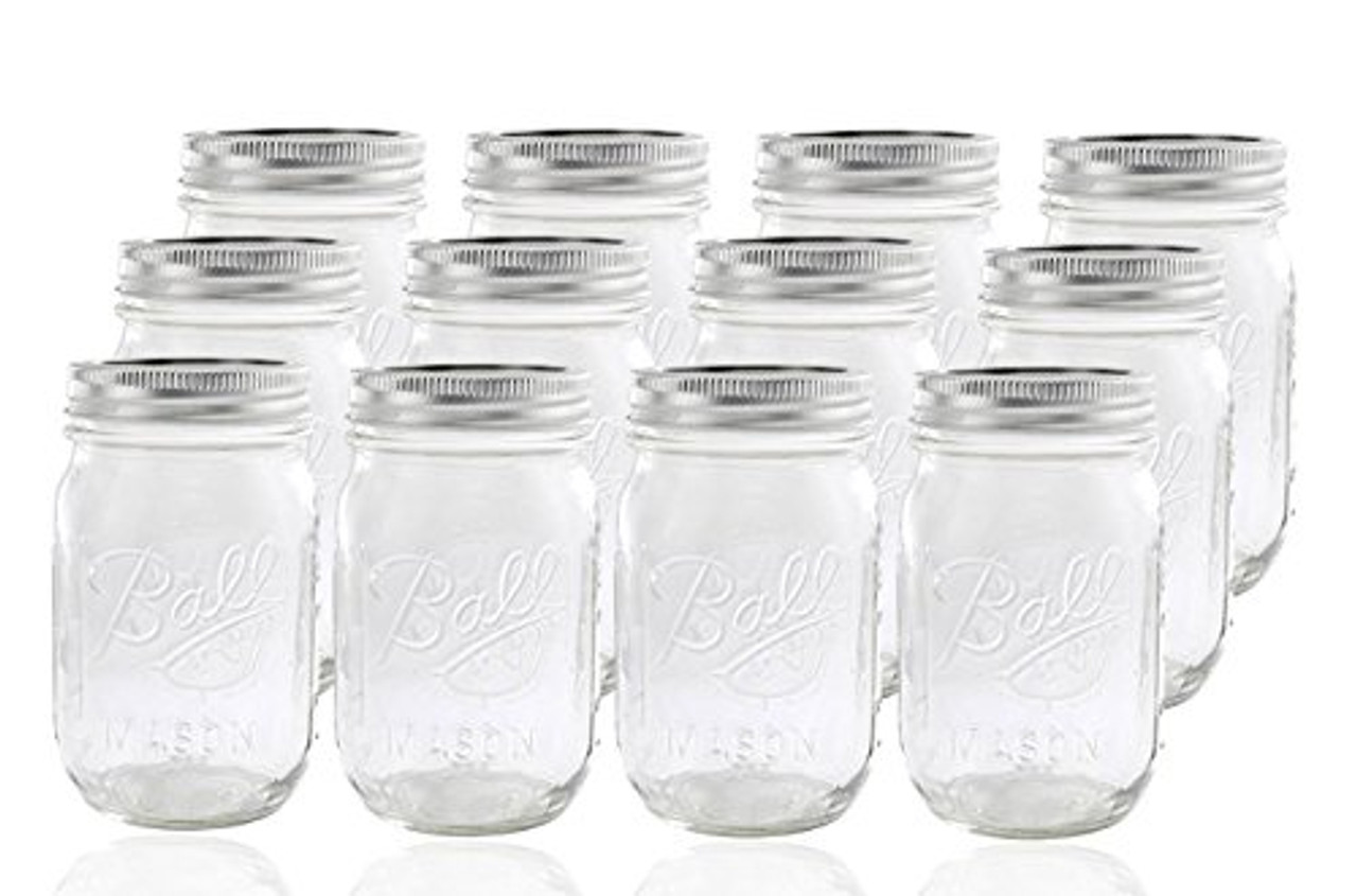 Ball Collector's Edition Aqua Blue Glass 8 ounce Mason Jars with Lids 4  Pack