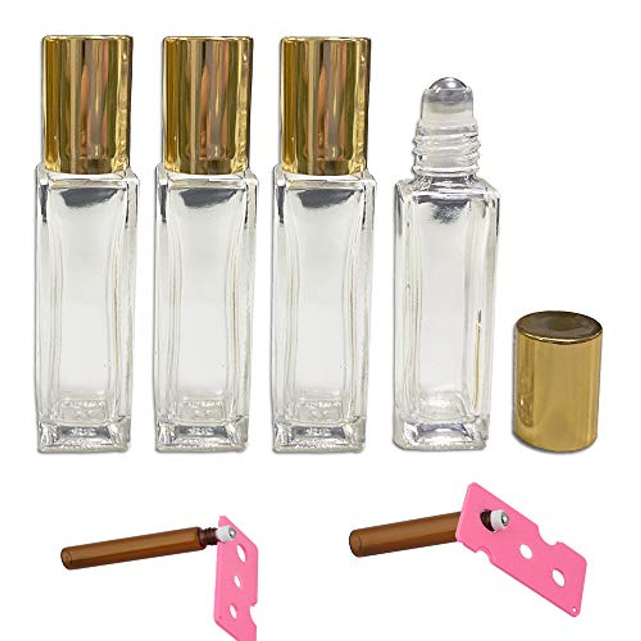 Perfume Bottle, Glass Spray Atomizer, Yellow 10ml, Refillable Travel Size  1/3oz